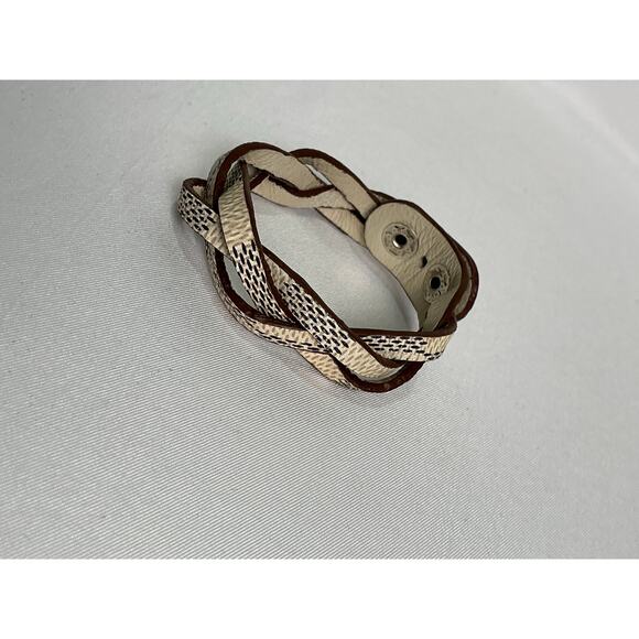 Louis Vuitton Damier Canvas Braided Bracelet Cream - Picture 5 of 8